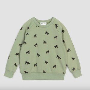 Miles the Label Gorilla Print French Terry Sweatshirt - Size 3Y
